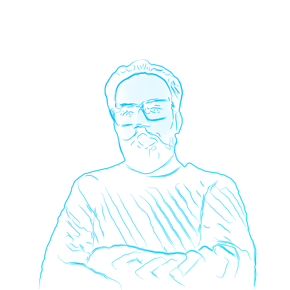 Portrait of Muhammad Shahrukh Khan, drawn in line